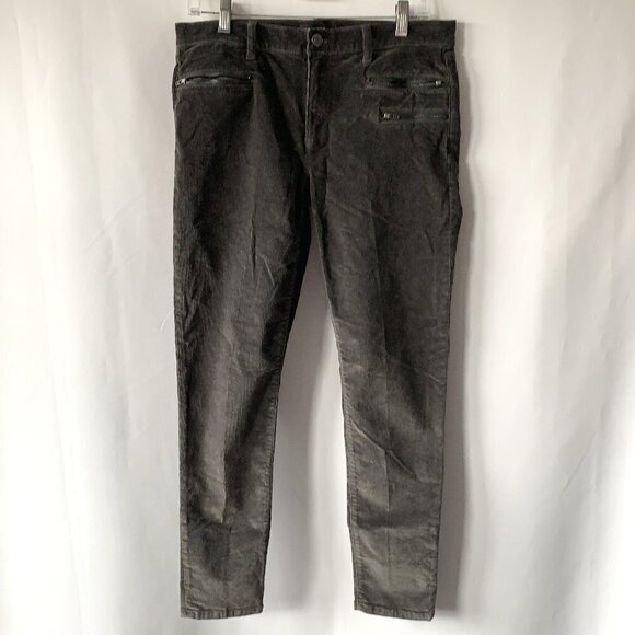 Banana Republic Pants - Banana Republic Women's Charcoal Zip Pocket Skinny Ankle Carduroy Pants Size 30